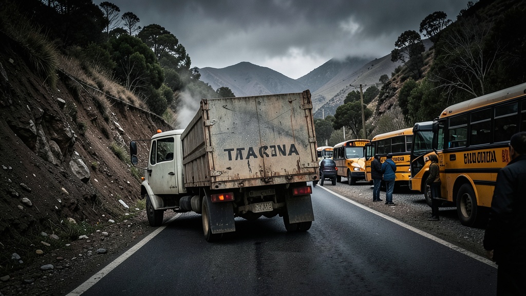 Doble vía Tacna-Boca del Río paraliza transporte y retrasa traslado escolar