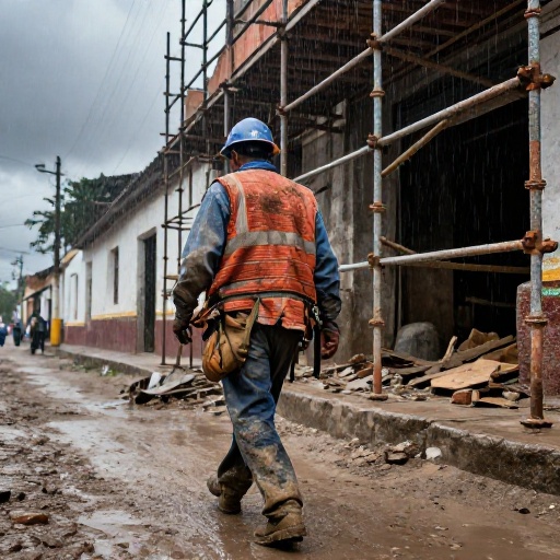 Tacna: Lluvias intensas causan accidente laboral que dejó herido a albañil
