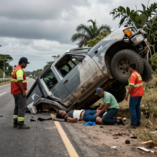 Trágico accidente en Honduras deja tres muertos y unherido tras caída de camioneta