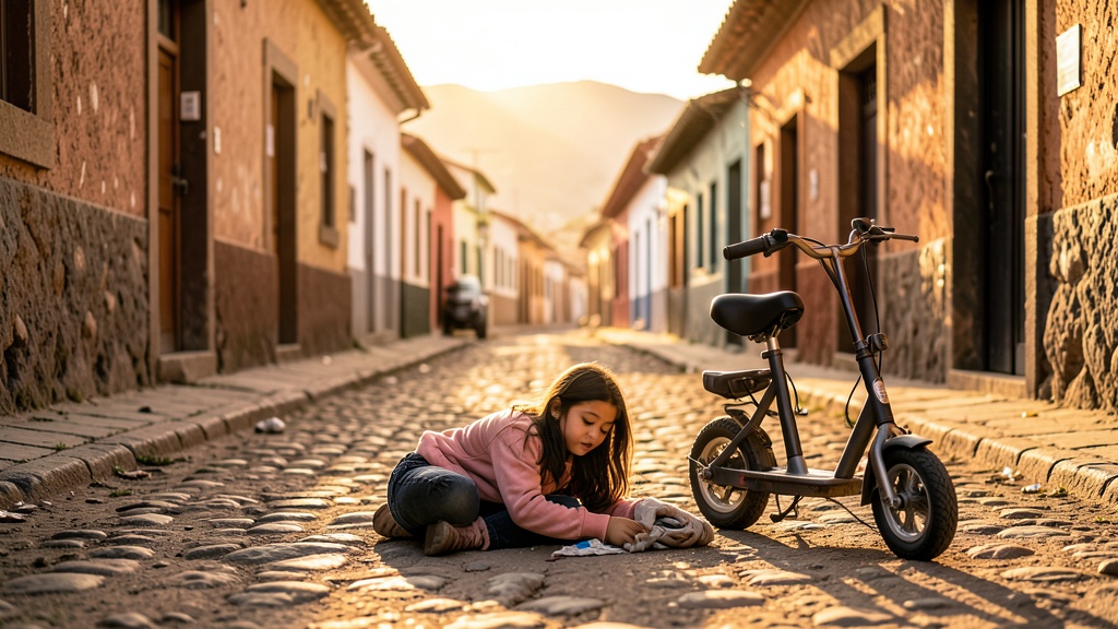 Niña arequipeña de 4 años queda grave tras caída en moto eléctrica