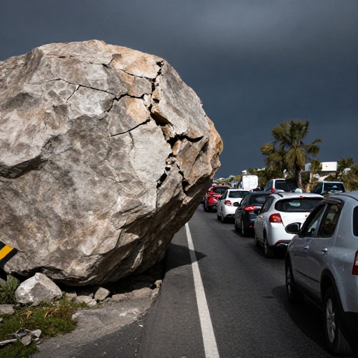 Desprendimiento de rocas restringe nuevamente el tránsito en la Panamericana Sur en Arequipa