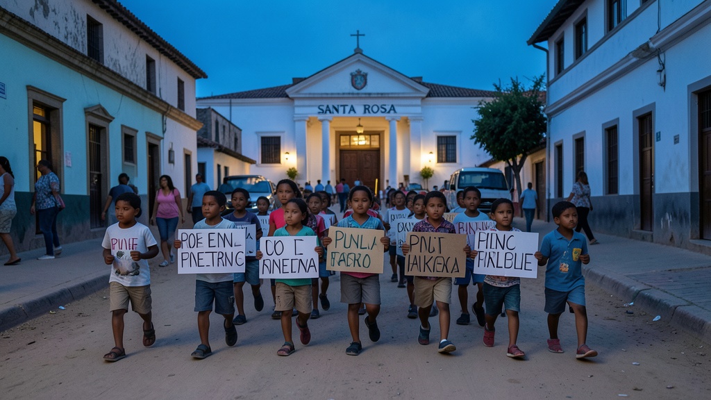 Niños de Puno marchan contra perros sueltos que amenazan a menores en Santa Rosa