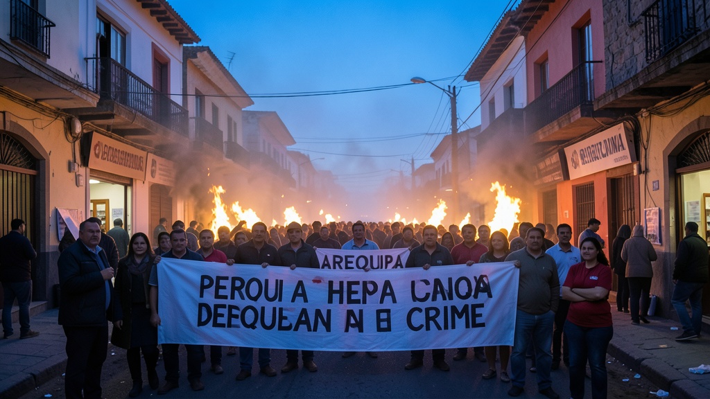Jóvenes y ciudadanos marcharon en Arequipa contra la inseguridad y los incendios