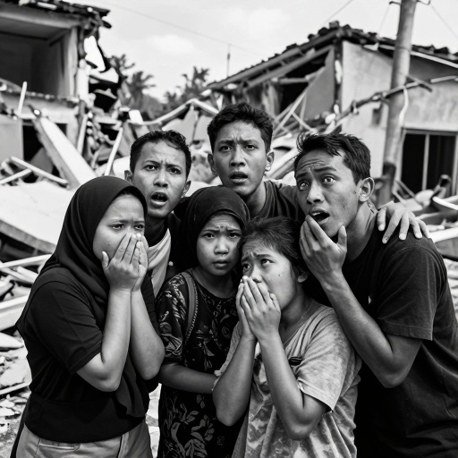 Terremoto 7,7 sacude Indonesia; más de 5 mil desplazados y 47 fallecidos