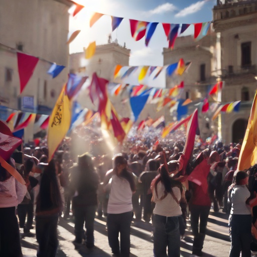 Arequipa: diez colegios llenaron música Centro Histórico por aniversario