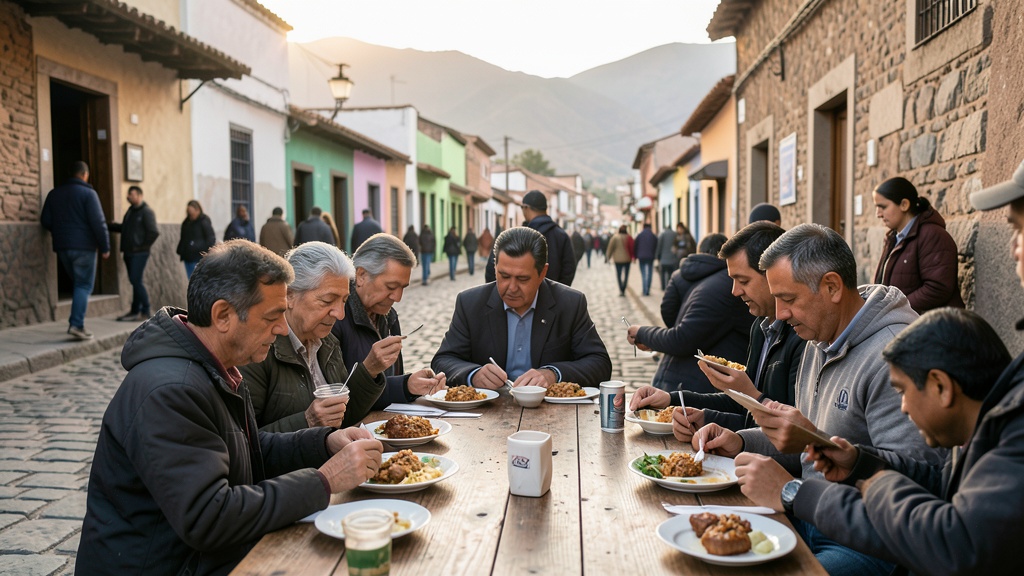 Candidatos arequipeños inician jornada electoral desayunando adobo