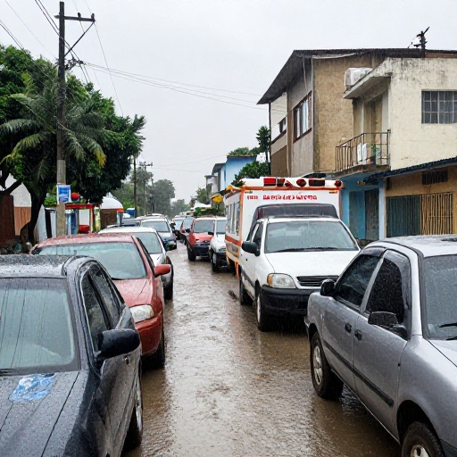 Lluvias en Villa El Salvador: bloquean acceso vehicular al Hospital de Emergencias